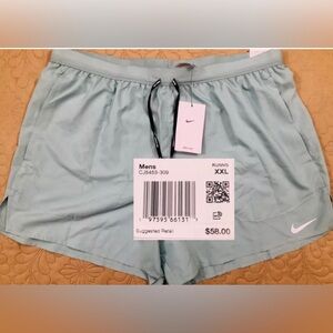NEW..MEN XXL NIKE DRIFIT FLEX STRIDE 5”INSEAM RUNNING SHORTS (SAGE GREEN)